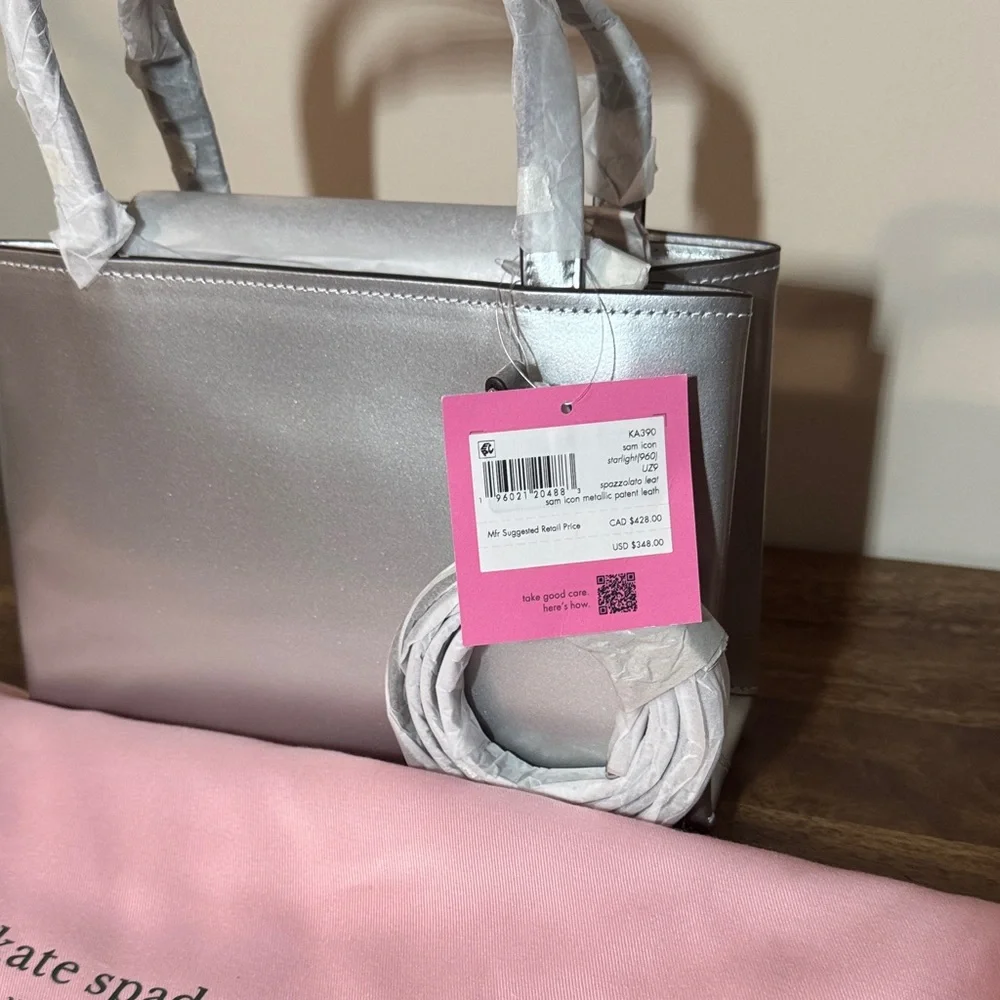 Kate Spade Metallic Silver Tote